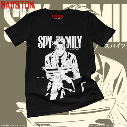 Polera negra de Spy × Family con Loid Forger