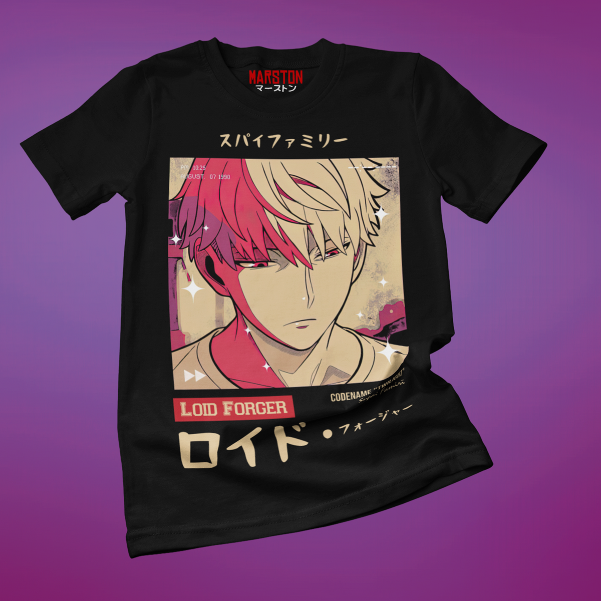 Polera negra de Spy x Family con Loid Forger