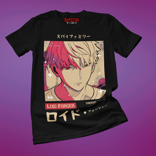 Polera negra de Spy x Family con Loid Forger