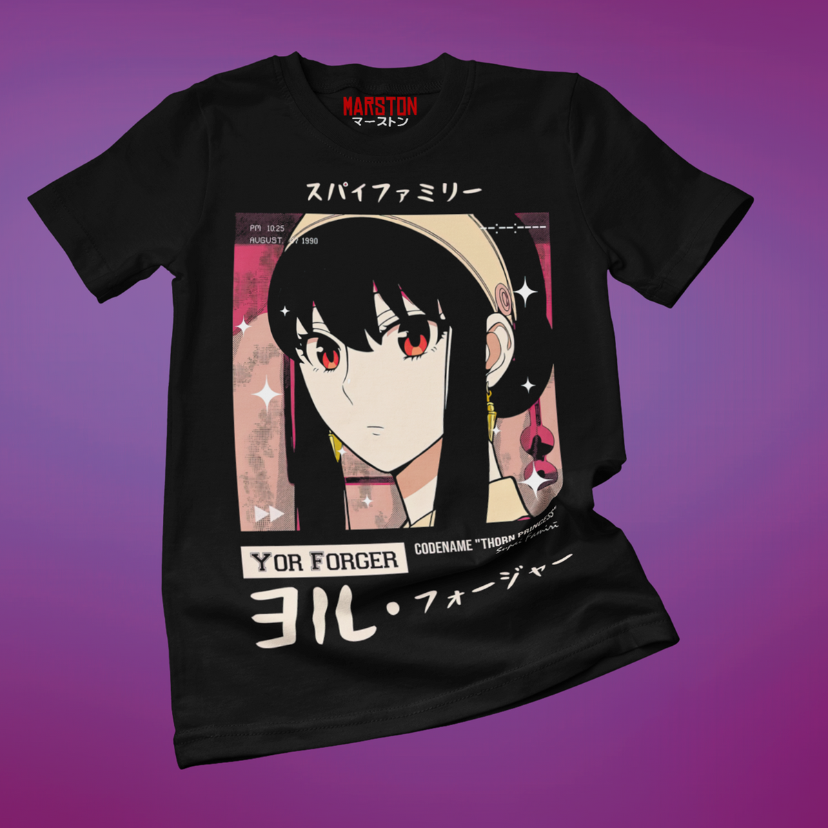 Polera negra de Spy x Family con Yor Forger
