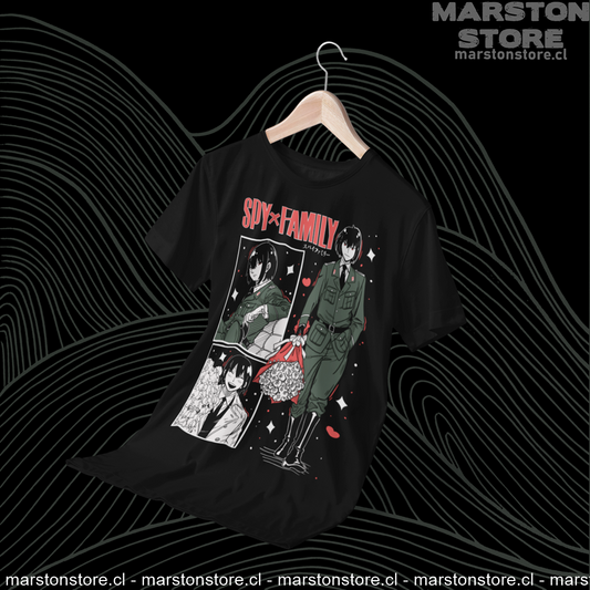 Polera negra de Spy x Family con Yuri Briar