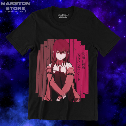Polera negra de Steins;Gate con Kurisu Makise