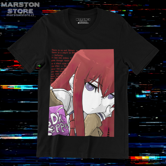Polera negra de Steins;Gate con Kurisu Makise