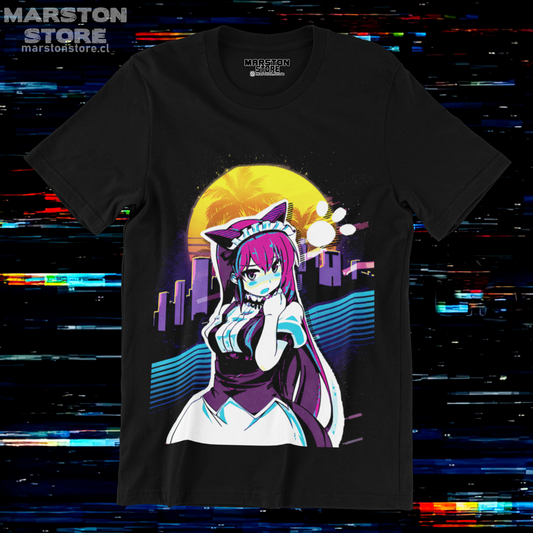 Polera negra de Steins;Gate con Kurisu Makise