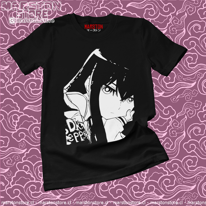Polera negra de Steins;Gate con Kurisu Makise
