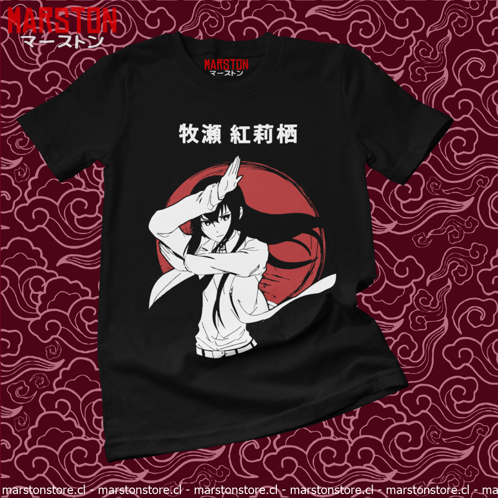 Polera negra de Steins;Gate con Kurisu Makise