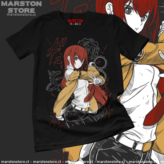 Polera negra de Steins;Gate con Kurisu Makise