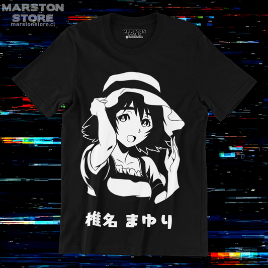 Polera negra de Steins;Gate con Mayuri Shiina