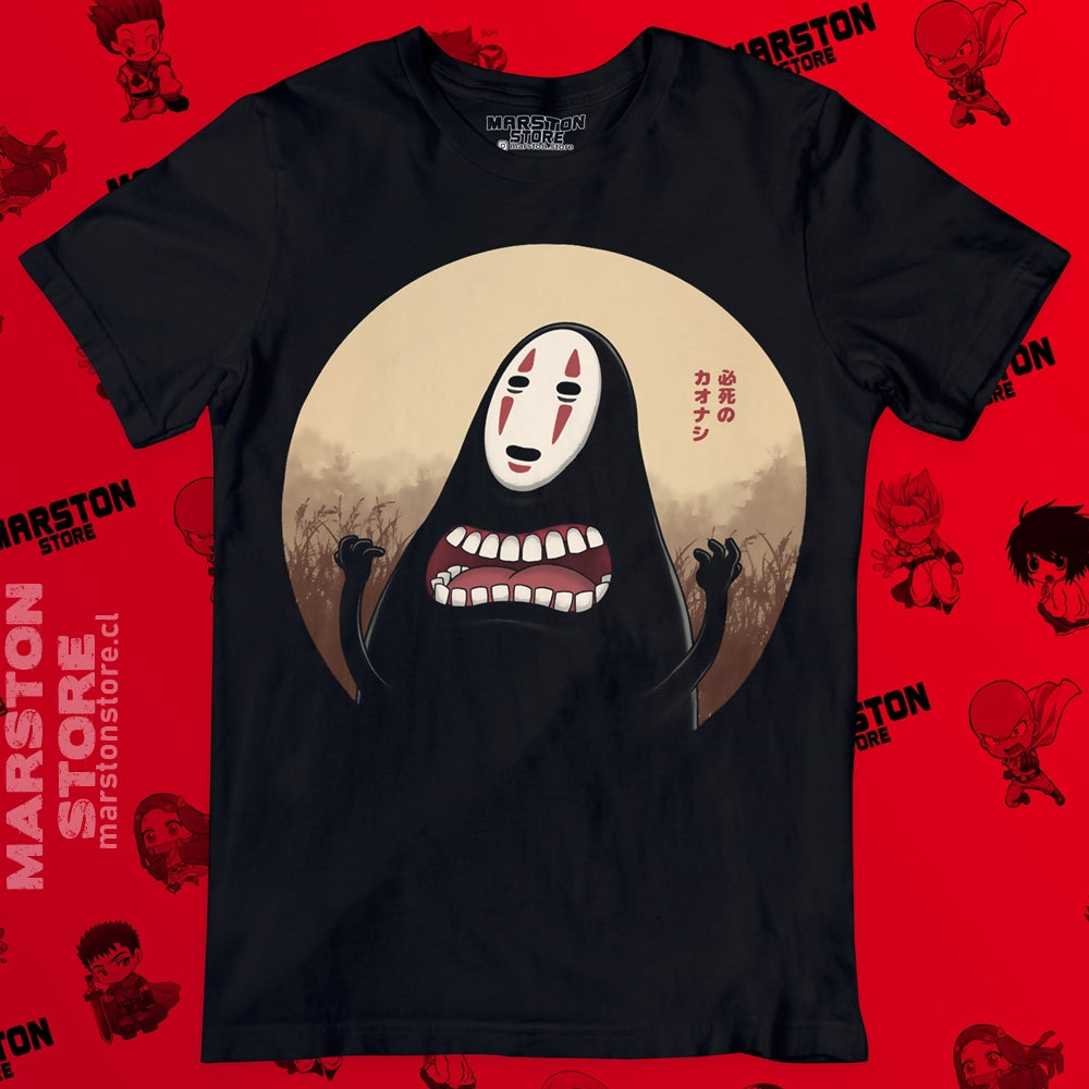 Polera negra de Studio Ghibli: El viaje de Chihiro (Spirited Away) con No-Face (Sin Cara/Kaonashi)