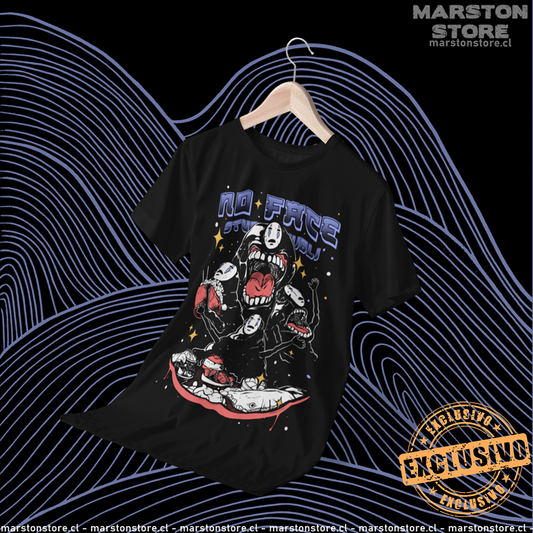 Polera negra de Studio Ghibli: El viaje de Chihiro (Spirited Away) con No-Face (Sin Cara/Kaonashi)