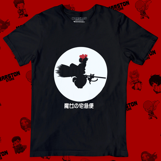 Polera negra de Studio Ghibli: Kiki's Delivery Service (Majo no Takkyubin) con Kiki