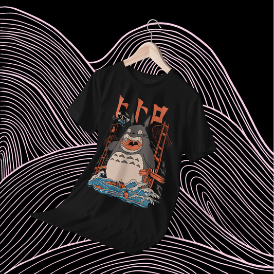 Polera negra de Studio Ghibli: Mi vecino Totoro (My Neighbor Totoro) con Totoro
