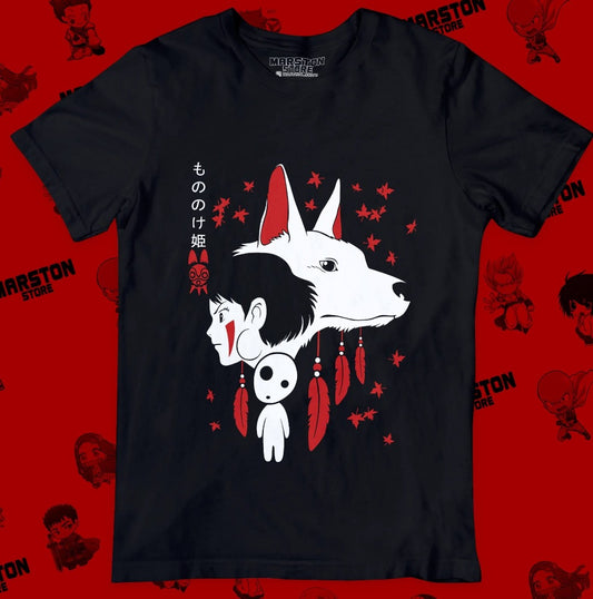 Polera negra de Studio Ghibli: Princesa Mononoke (Princess Mononoke)