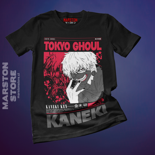 Polera negra de Tokyo Ghoul con Ken Kaneki