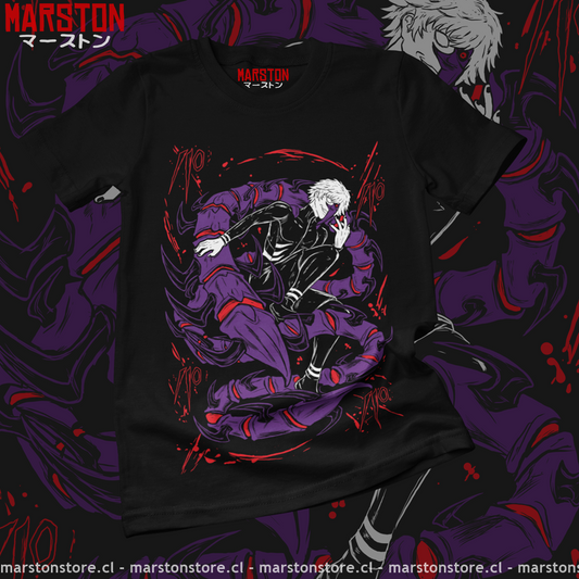 Polera negra de Tokyo Ghoul con Ken Kaneki