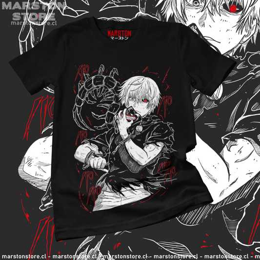Polera negra de Tokyo Ghoul con Ken Kaneki