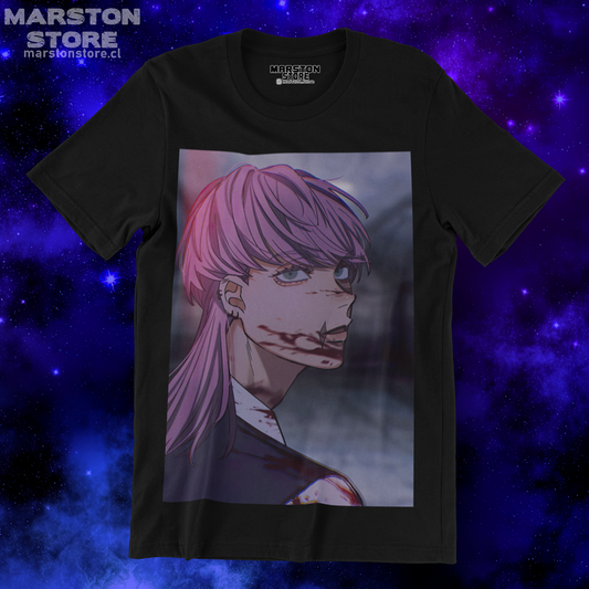 Polera negra de Tokyo Revengers con diseño anime