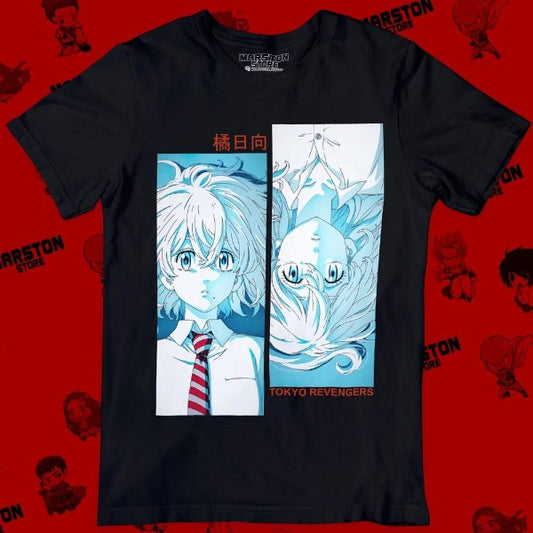 Polera negra de Tokyo Revengers con Hinata Tachibana