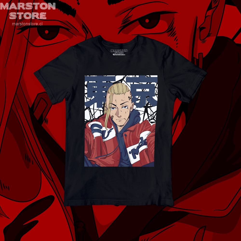 Polera negra de Tokyo Revengers con Ken Ryuguji (Draken)