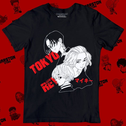 Polera negra de Tokyo Revengers con Manjiro Sano (Mikey)