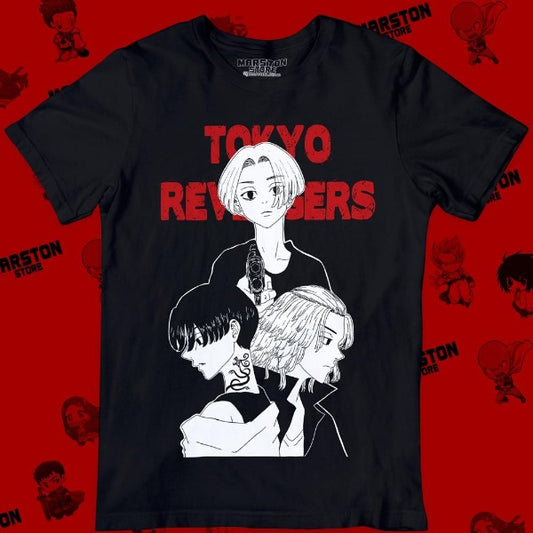 Polera negra de Tokyo Revengers con Manjiro Sano (Mikey)