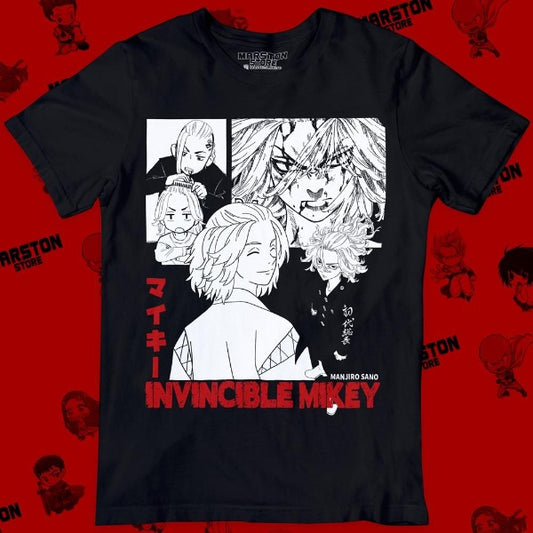 Polera negra de Tokyo Revengers con Manjiro Sano (Mikey)