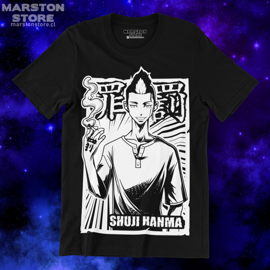 Polera negra de Tokyo Revengers con Shuji Hanma
