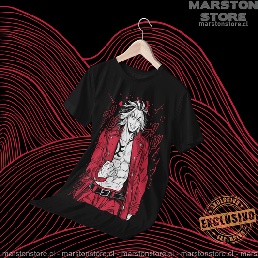 Polera negra de Tokyo Revengers con Taiju Shiba