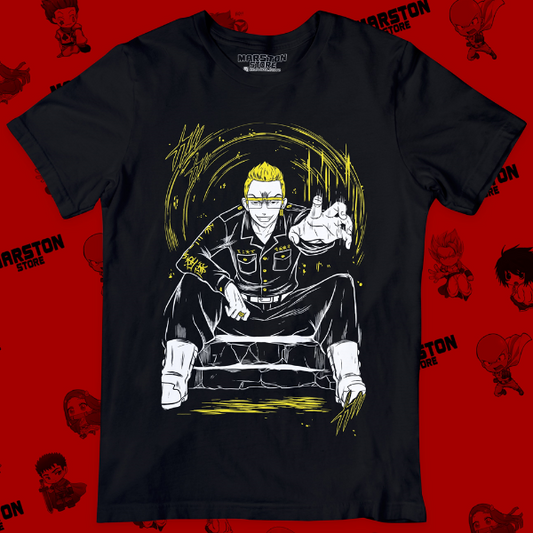 Polera negra de Tokyo Revengers con Tetta Kisaki