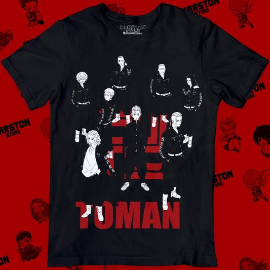 Polera negra de Tokyo Revengers con diseño de Tokyo Manji Gang