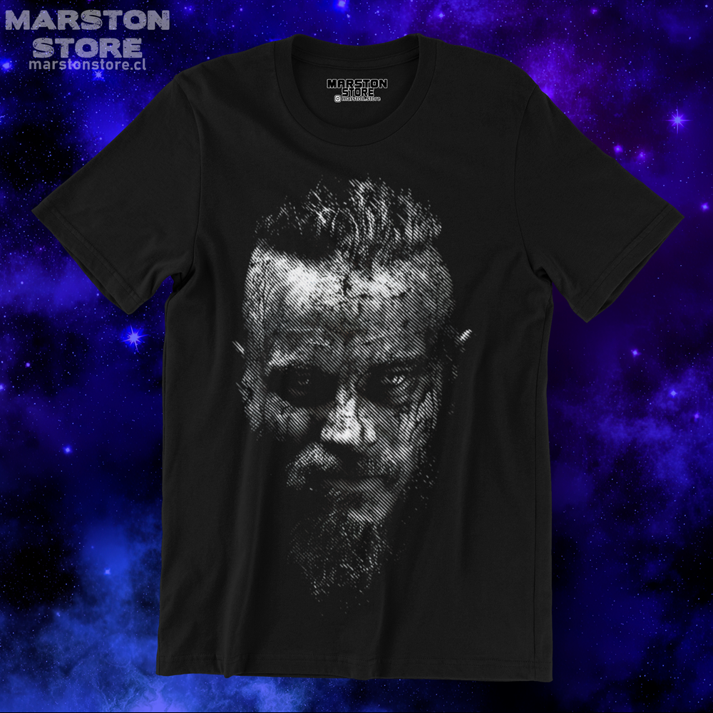 Polera negra de Vikings con Ragnar Lothbrok