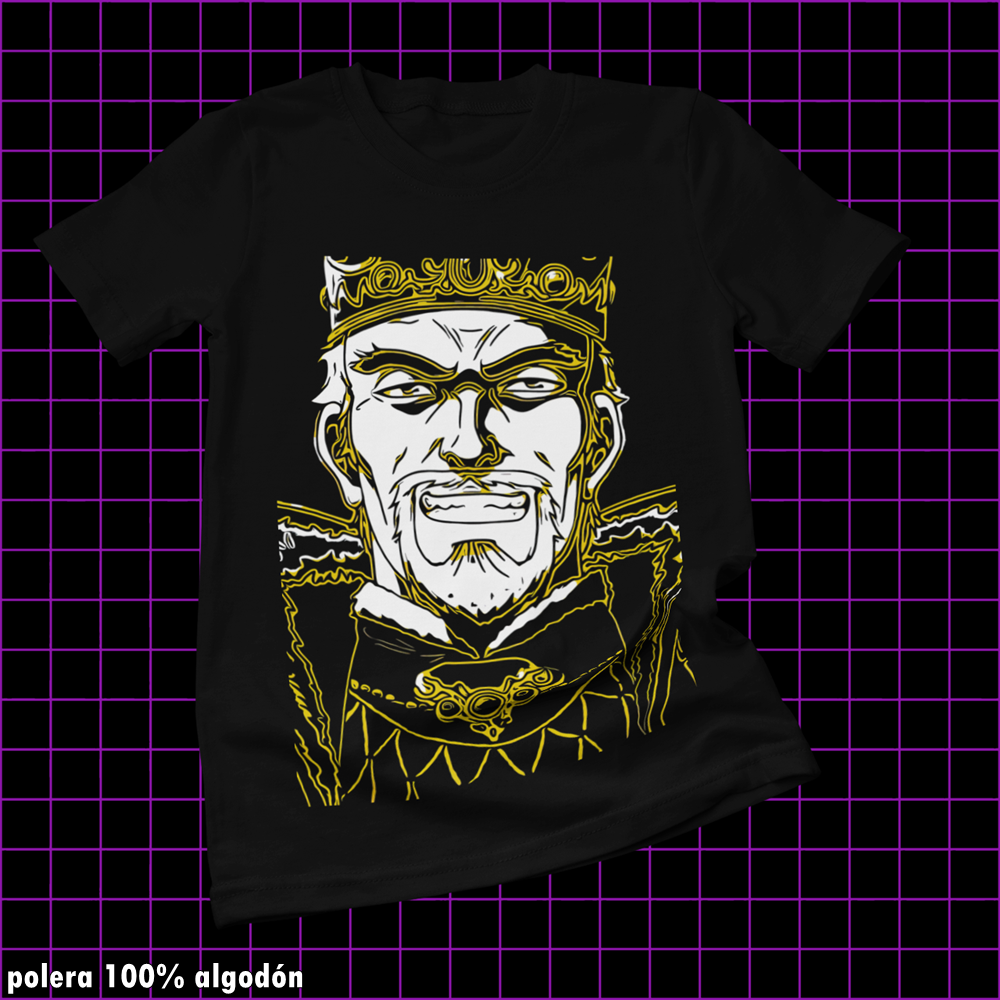 Polera negra de Vinland Saga con Askeladd