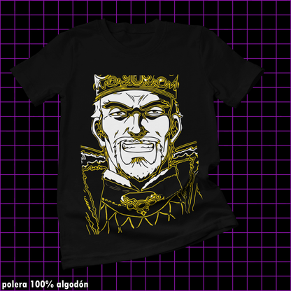 Polera negra de Vinland Saga con Askeladd