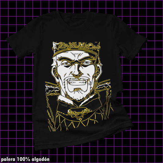 Polera negra de Vinland Saga con Askeladd