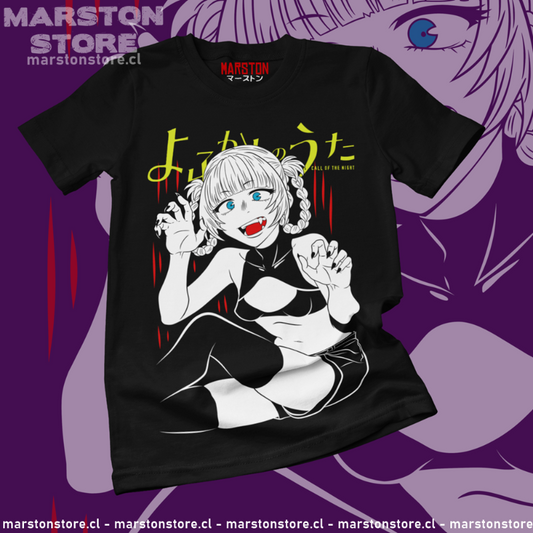 Polera negra de Yofukashi no Uta (Call of the Night) con Nazuna Nanakusa