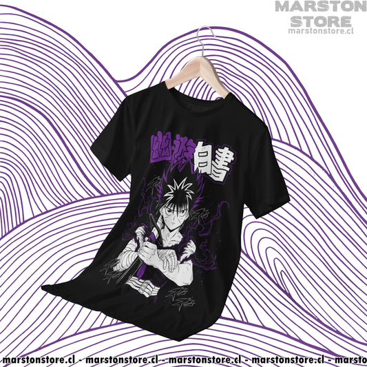 Polera negra de Yu Yu Hakusho con Hiei
