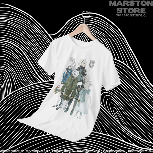 Polera blanca con diseño de NieR Replicant