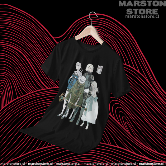 Polera negra con diseño de NieR Replicant