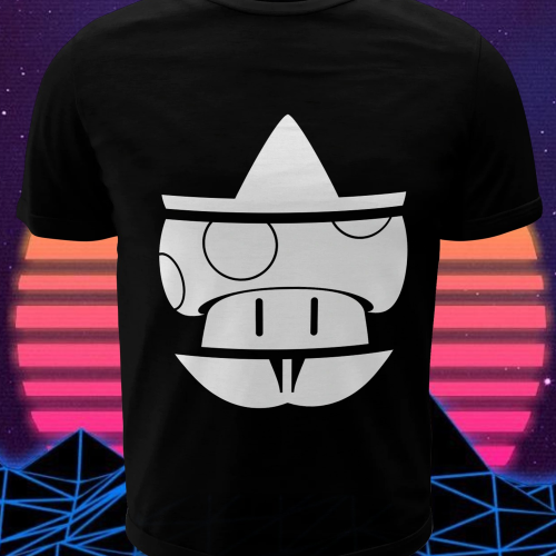 Polera negra Nintendo con diseño de Super Mario Bros 3