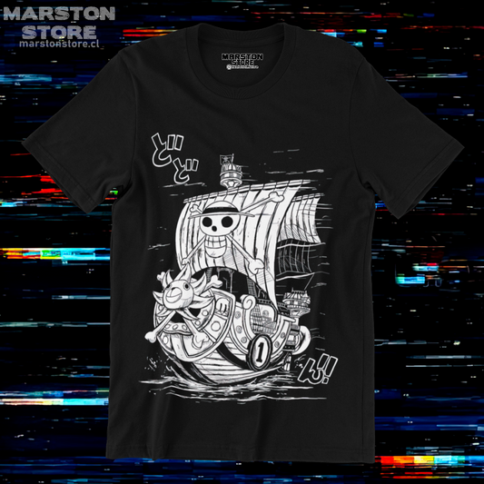 Polera negra One Piece con diseño inspirado en el anime