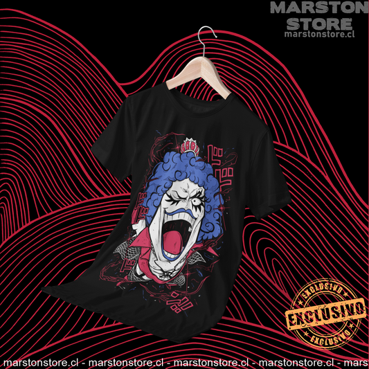 Polera negra One Piece con diseño de Emporio Ivankov