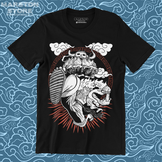 Polera negra One Piece con Monkey D. Luffy en Gear 5