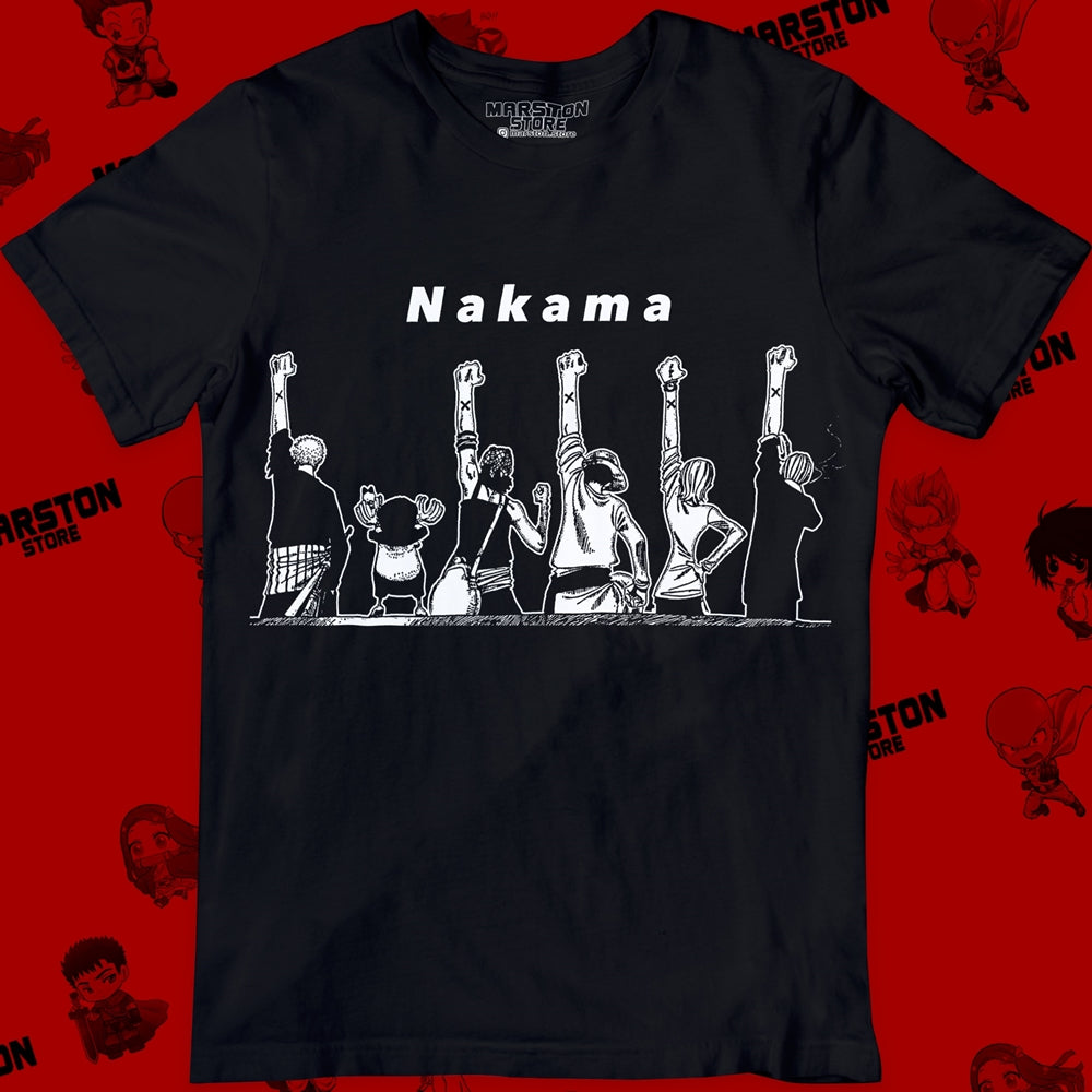 Polera negra One Piece con Monkey D. Luffy, Roronoa Zoro, Nami, Sanji y Tony Tony Chopper