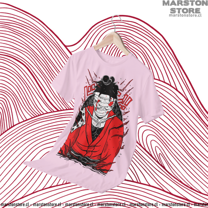 Polera rosada One Piece con diseño de Monkey D. Luffy
