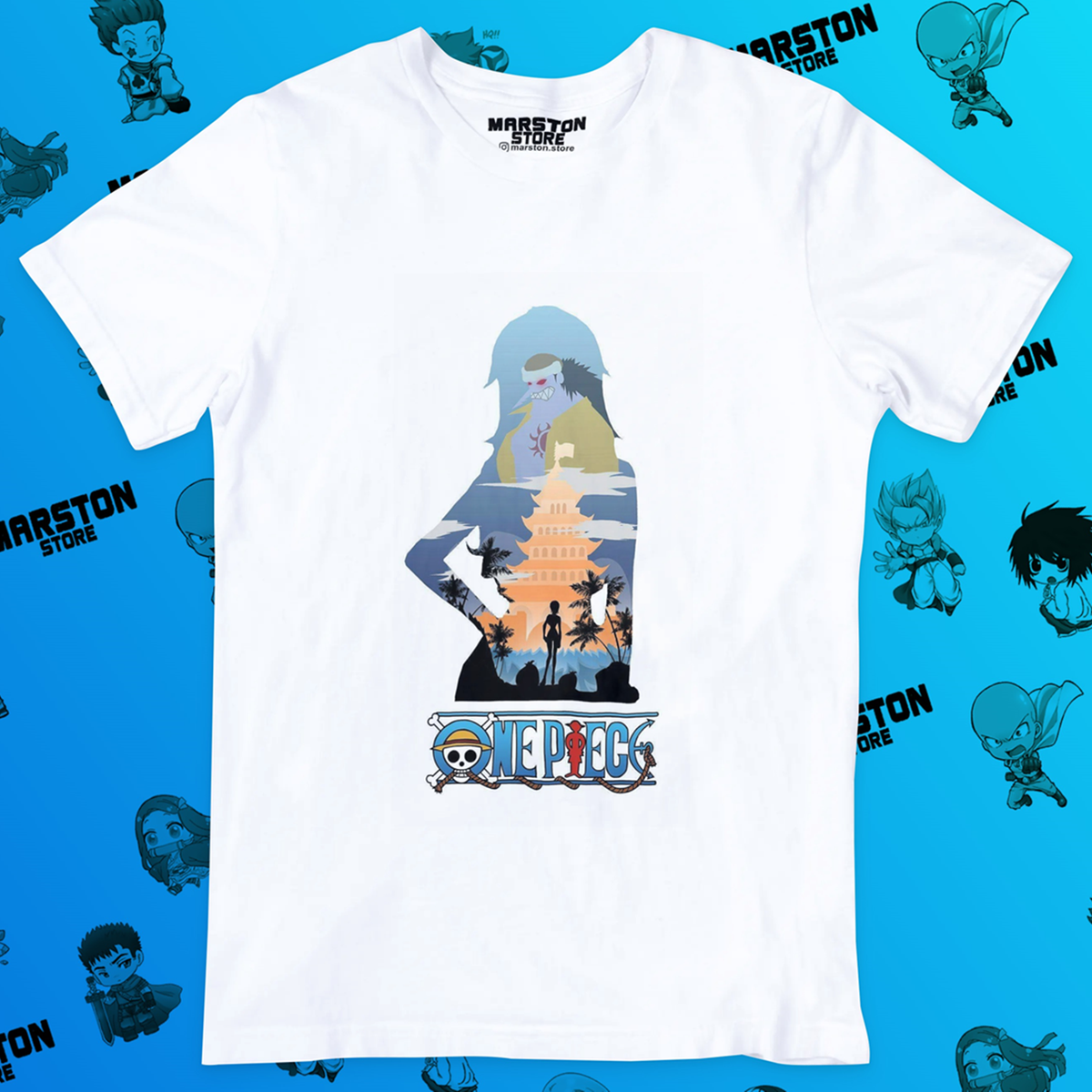 Polera blanca One Piece con diseño de Nami