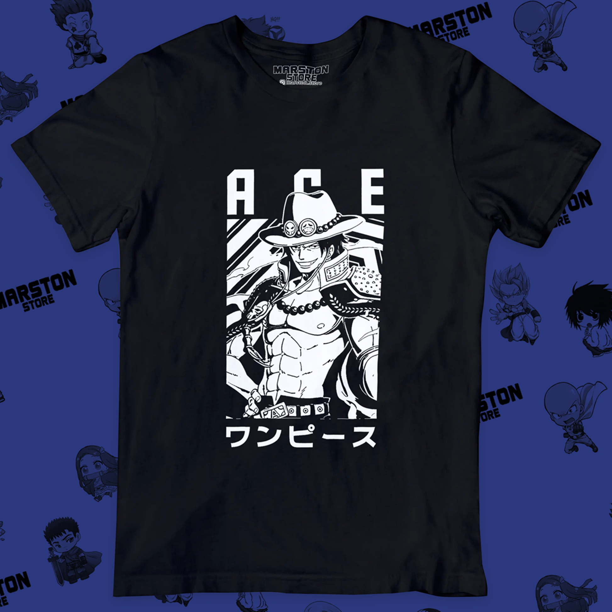 Polera One Piece con diseño de Portgas D. Ace