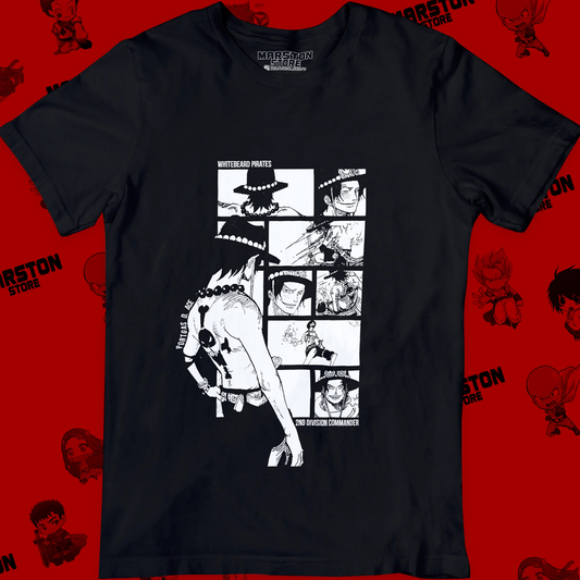 Polera One Piece con diseño de Portgas D. Ace
