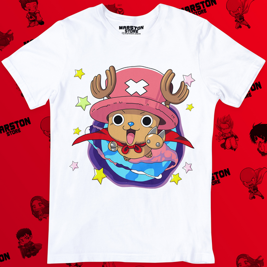 Polera blanca One Piece con diseño de Tony Tony Chopper