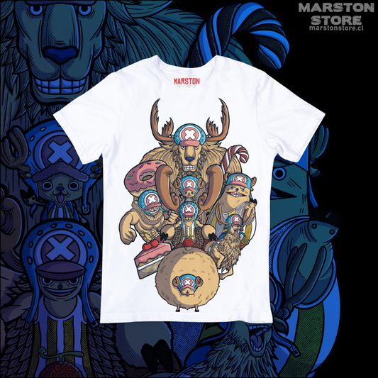 Polera blanca One Piece con diseño de Tony Tony Chopper