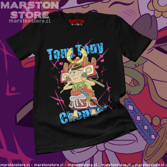 Polera negra One Piece con diseño de Tony Tony Chopper